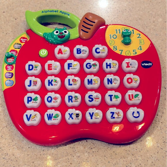 VTech Alphabet Apple Electronic Learning Toy Activities Play Modes Time Concepts - Picture 4 of 15